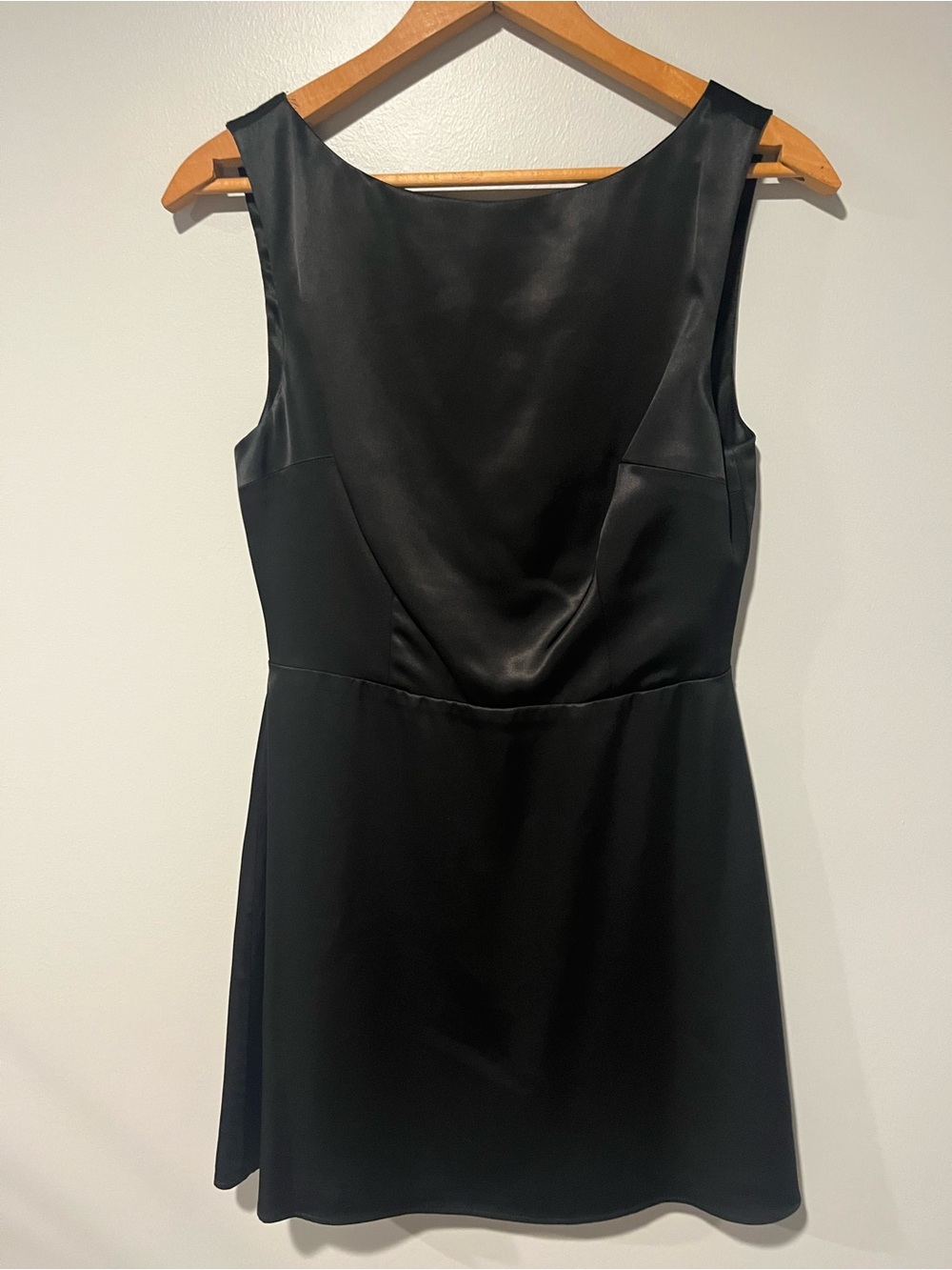 Reformation Zenni Satin Sleeveless Mini Dress - Black Size 4